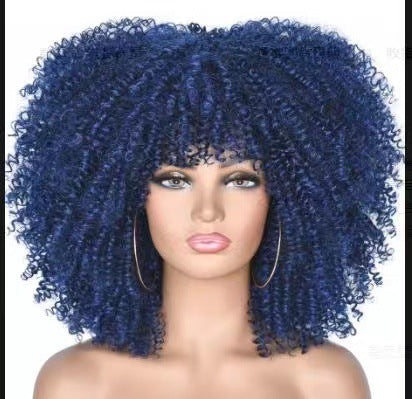 Natura African Small Curly Hair Afro Wig Headgear