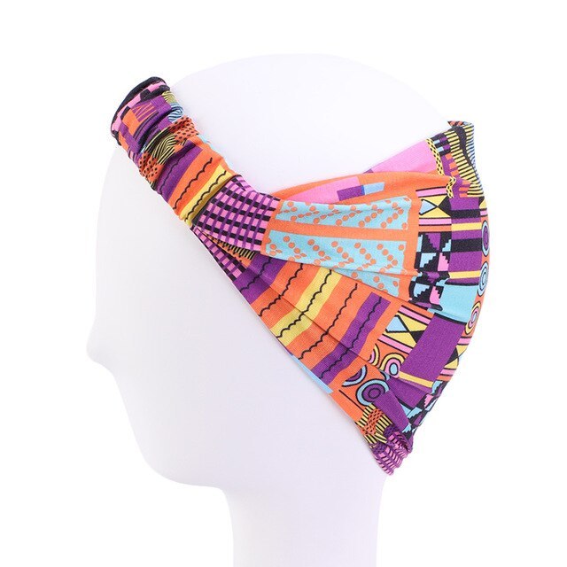 Style African Pattern Print Headband For Women Twist Style