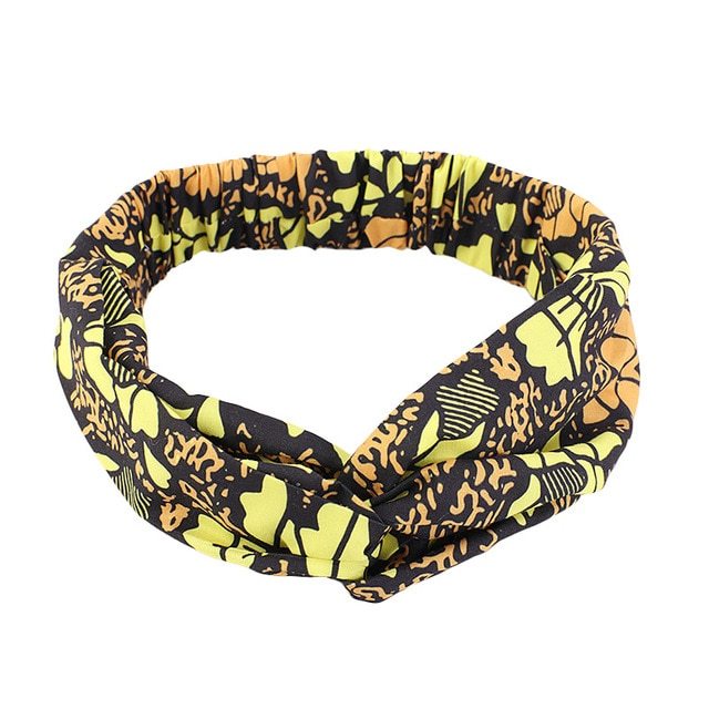 Style African Pattern Print Headband For Women Twist Style