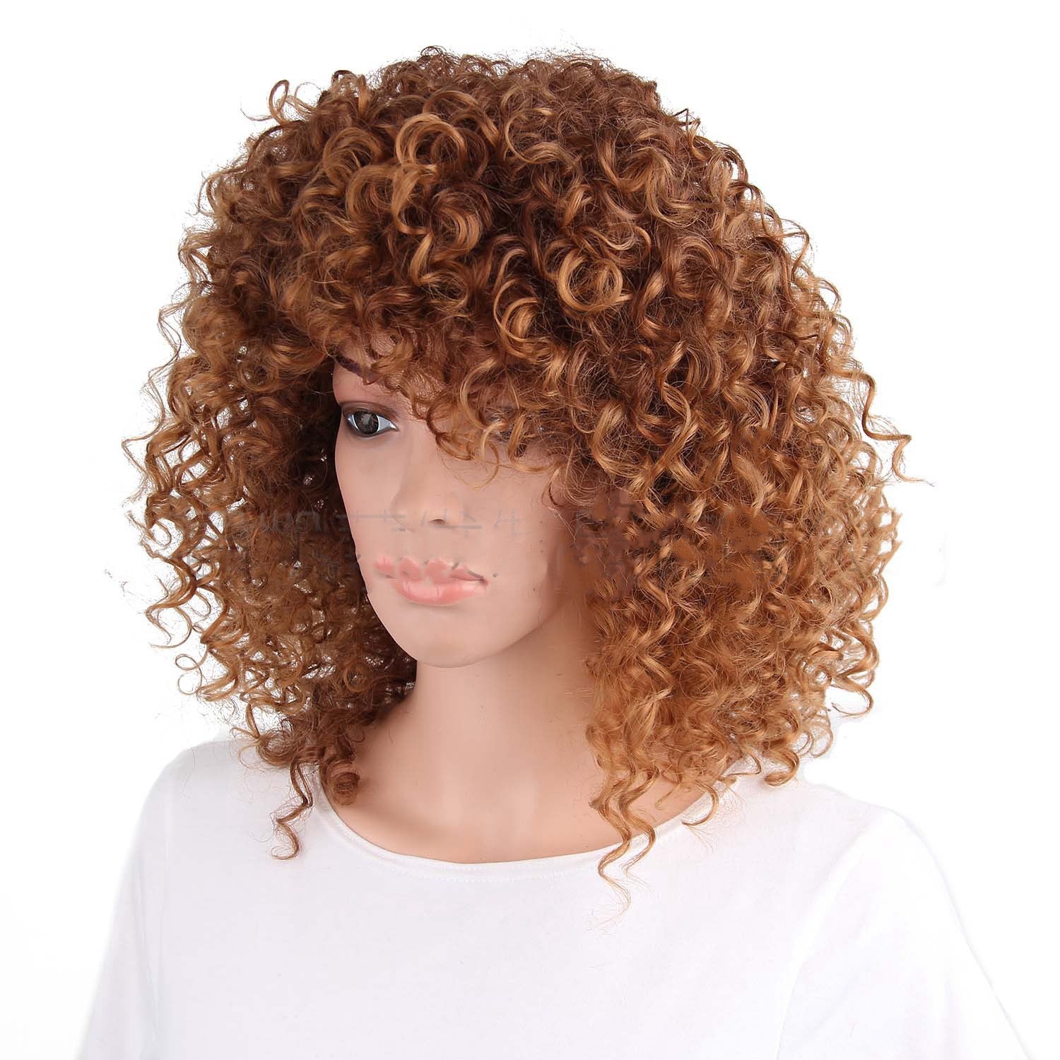 Human Matte silk African small volume oblique bangs hood