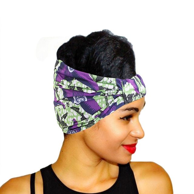 Style African Pattern Print Headband For Women Twist Style