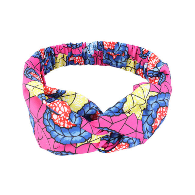 Style African Pattern Print Headband For Women Twist Style