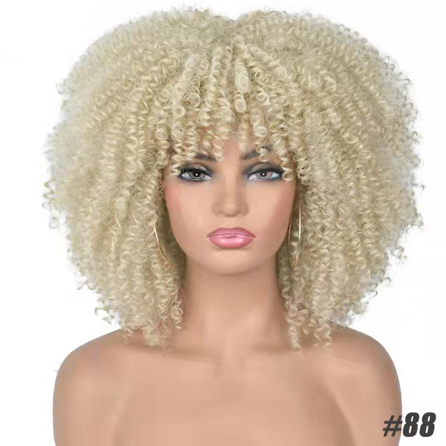 Natura African Small Curly Hair Afro Wig Headgear