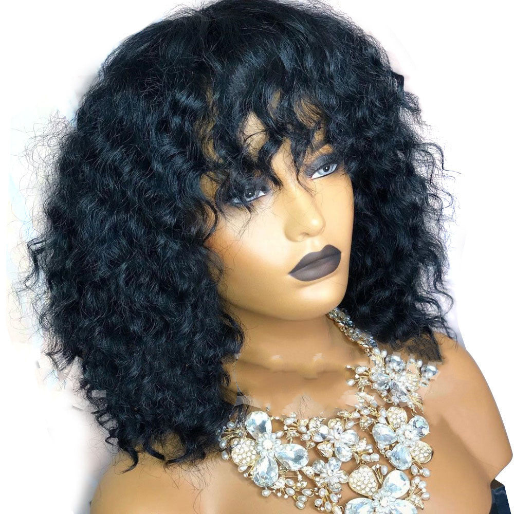 European And American Wig Ladies Kinky Curly Short Curly Hair