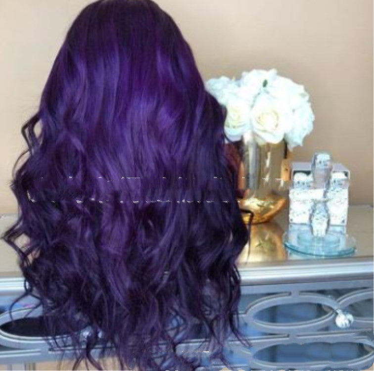 Coool Hair Medium And Long Curly Hair Cross-border Fashion Big Wave Cosplay Anime Purple Factory Wholesale