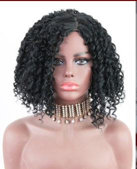 Natural African Small Curls Mechanism Rose Inner Net Middle-Aged And Elderly Short Curly Hair