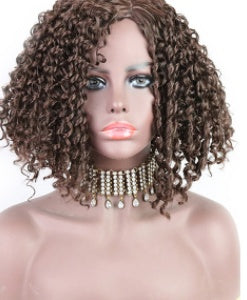 Natural African Small Curls Mechanism Rose Inner Net Middle-Aged And Elderly Short Curly Hair
