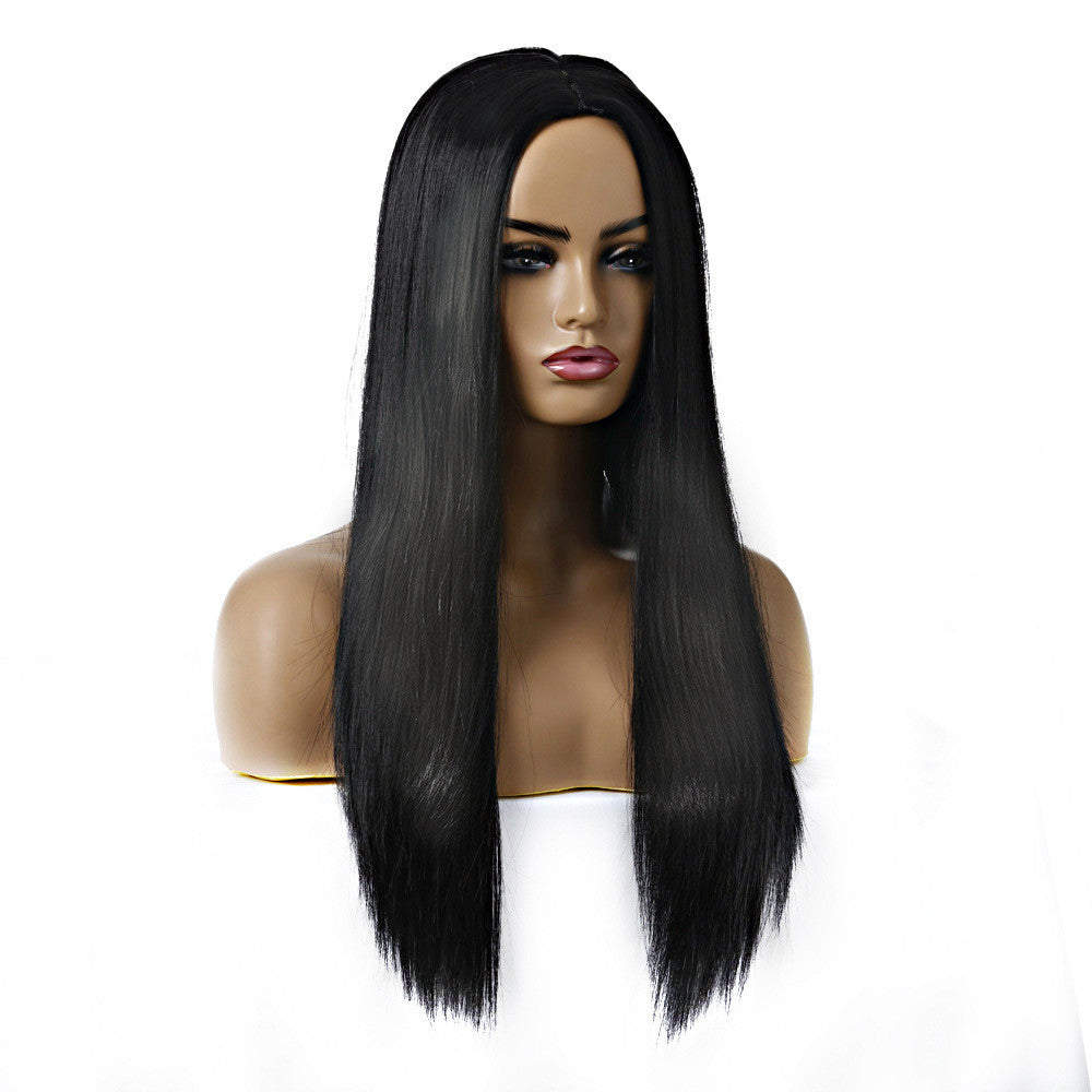 Women's Chemical Fiber Hair Wigs For Long Straight Dyed Hair