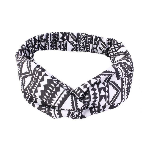 Style African Pattern Print Headband For Women Twist Style