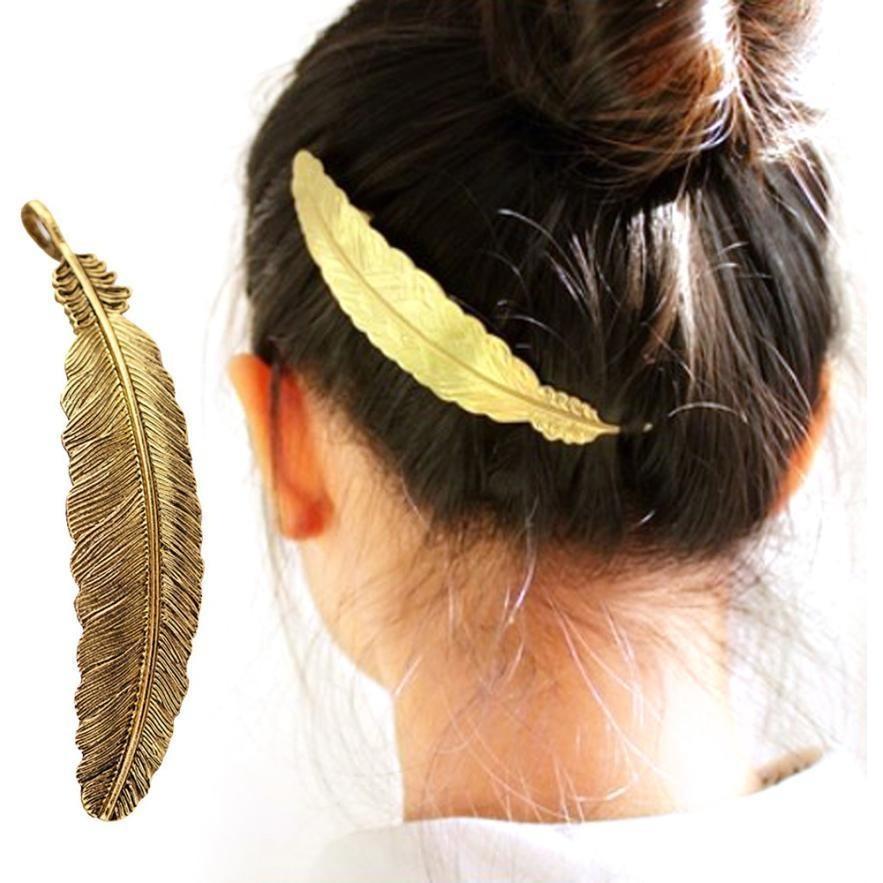 Coool Boho Metal Leaf Hair Clip Barette