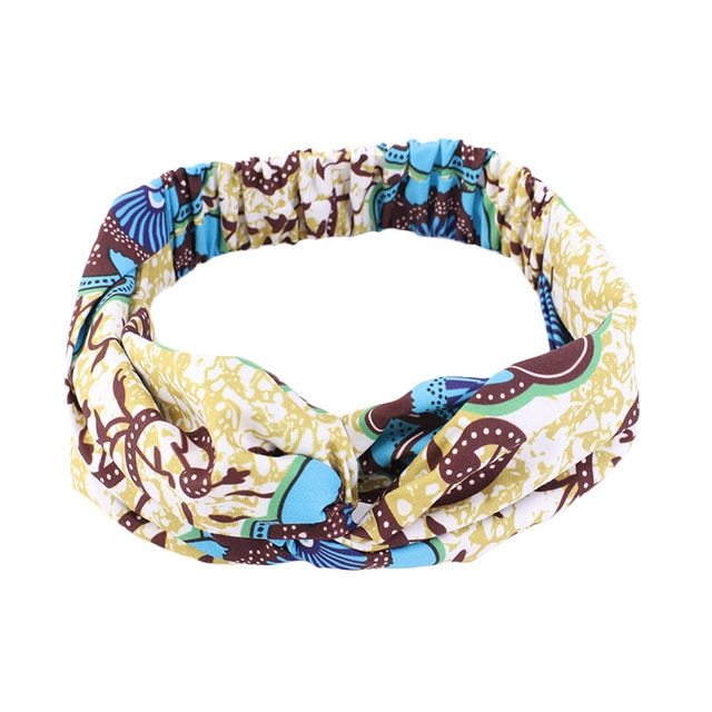 Style African Pattern Print Headband For Women Twist Style