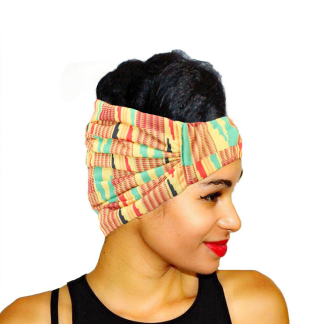 Style African Pattern Print Headband For Women Twist Style