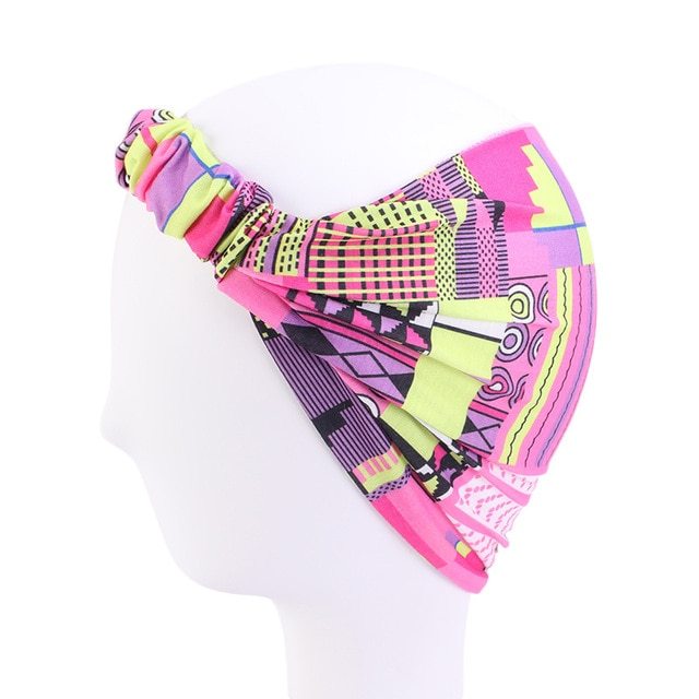 Style African Pattern Print Headband For Women Twist Style