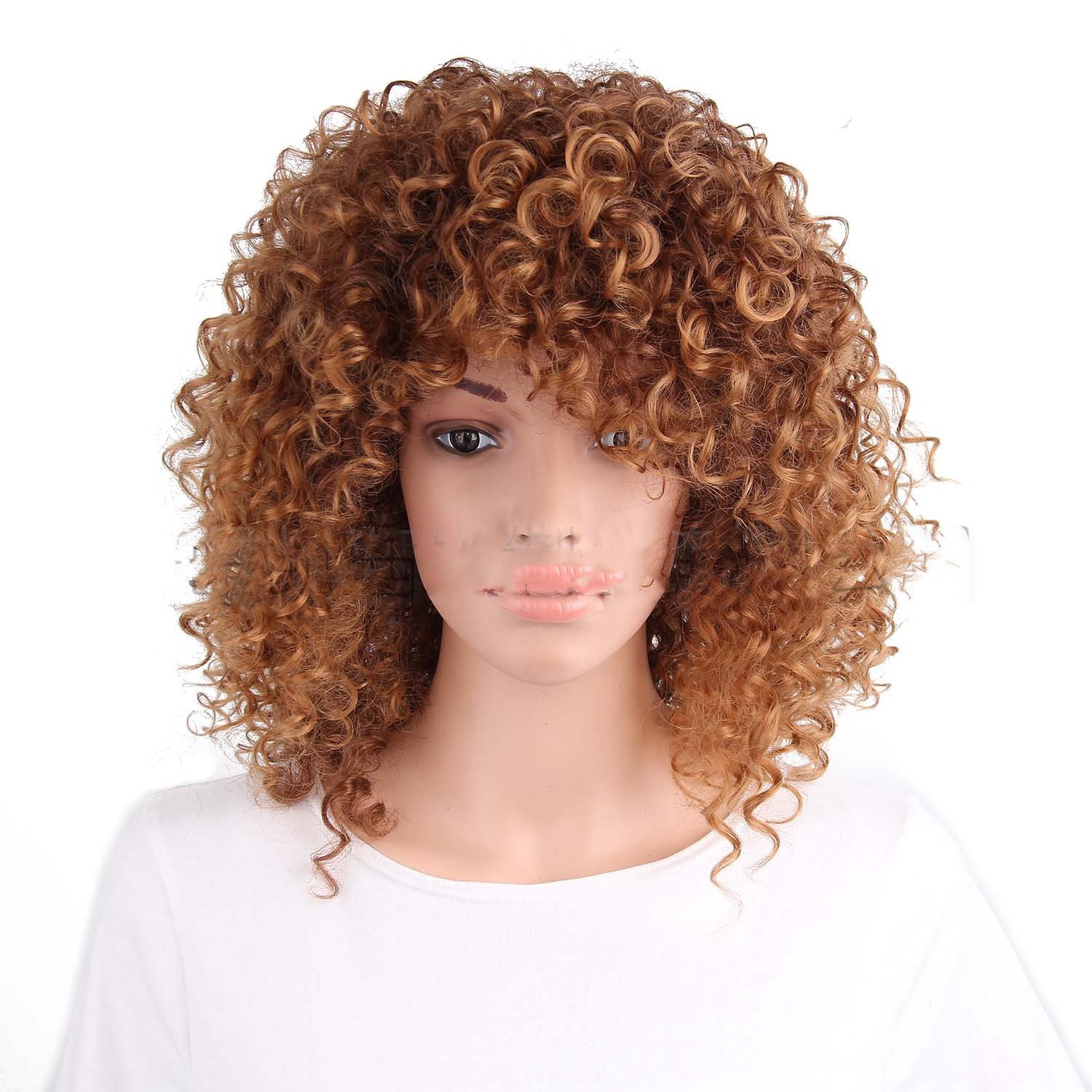 Human Matte silk African small volume oblique bangs hood