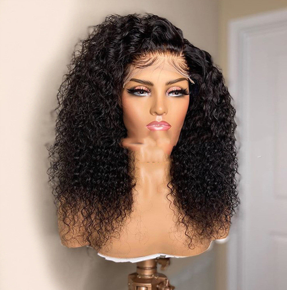 Human Hair European And American Wig African Roll Lady Chemical Fiber