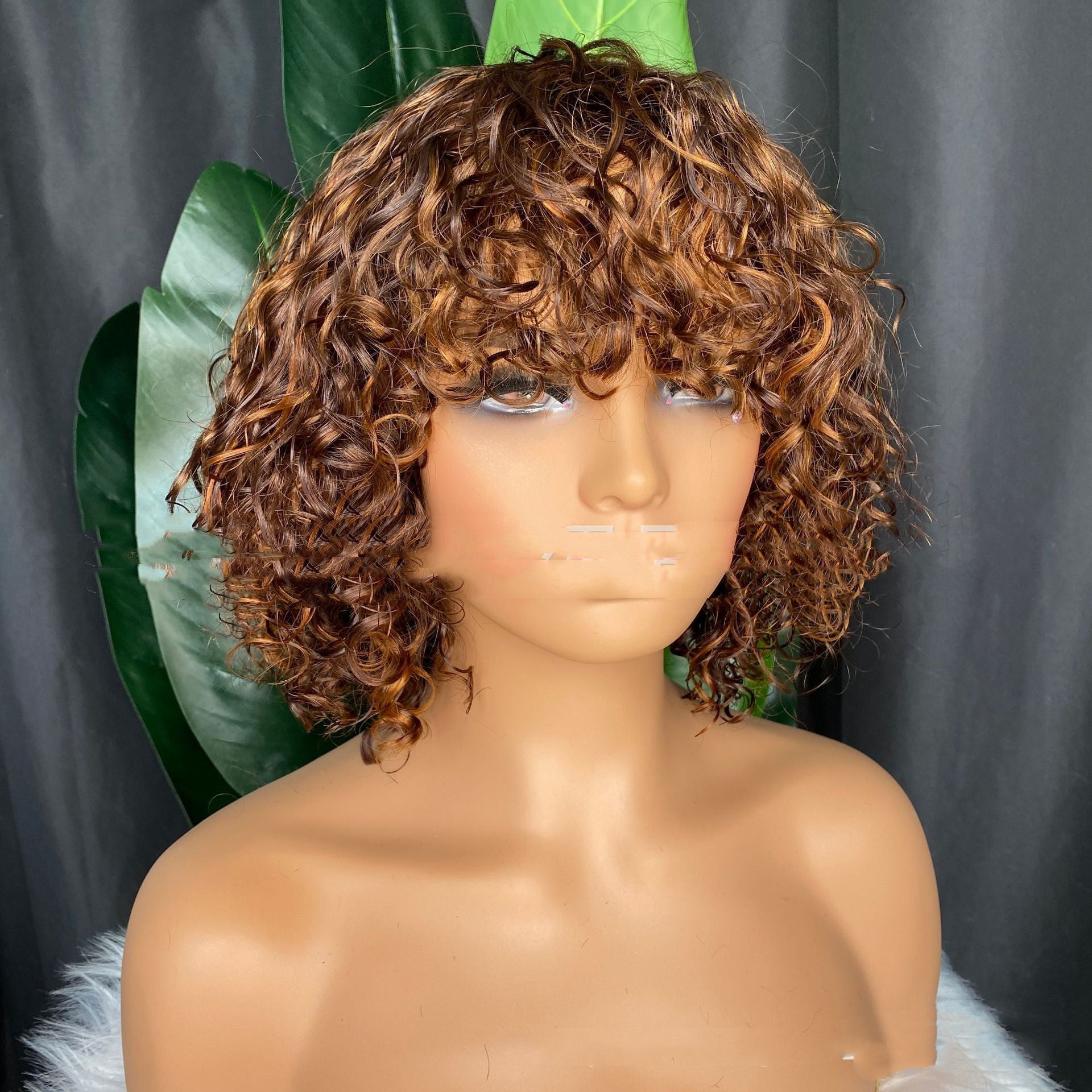 Coool Hair Curly Human Hair Wig Full Machine Made