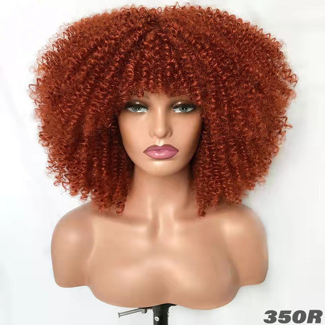 Natura African Small Curly Hair Afro Wig Headgear