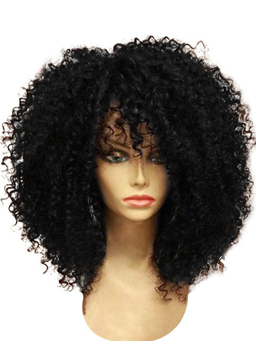 Curly Afro-black Volume Puffy Explosion Solid Color