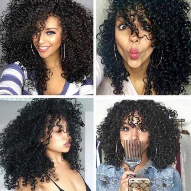 Curly Afro-black Volume Puffy Explosion Solid Color