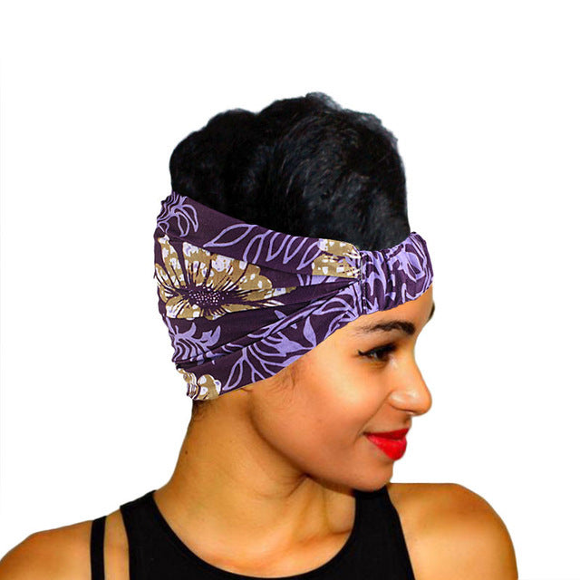 Style African Pattern Print Headband For Women Twist Style