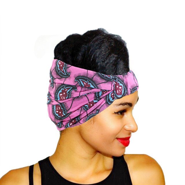 Style African Pattern Print Headband For Women Twist Style