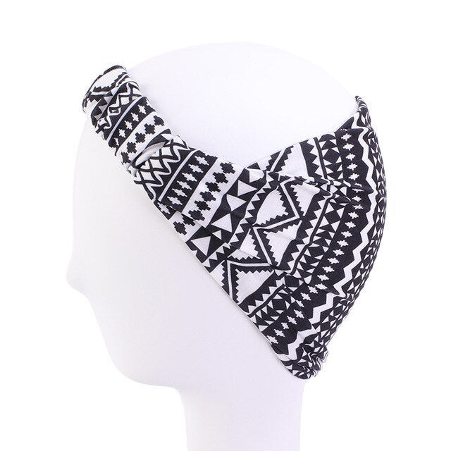 Style African Pattern Print Headband For Women Twist Style