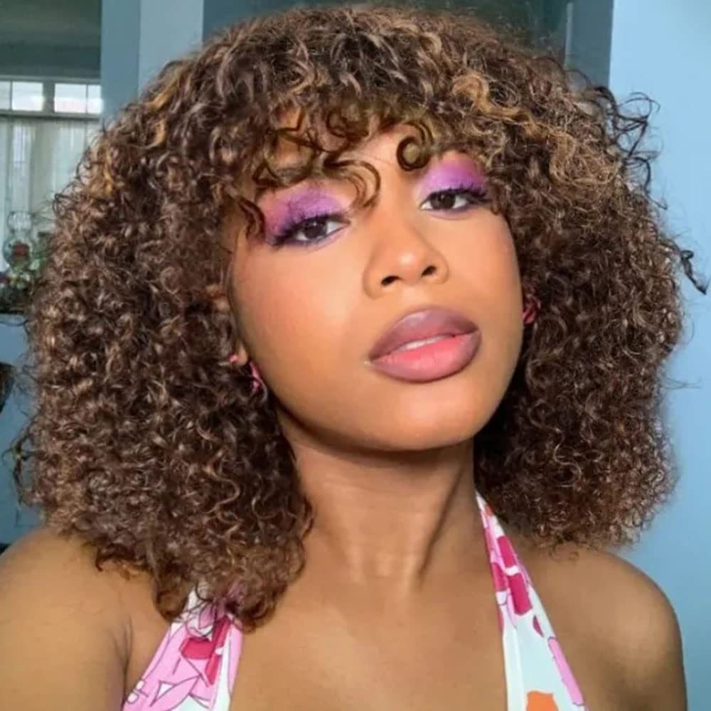 Coool Hair Curly Human Hair Wig Full Machine Made