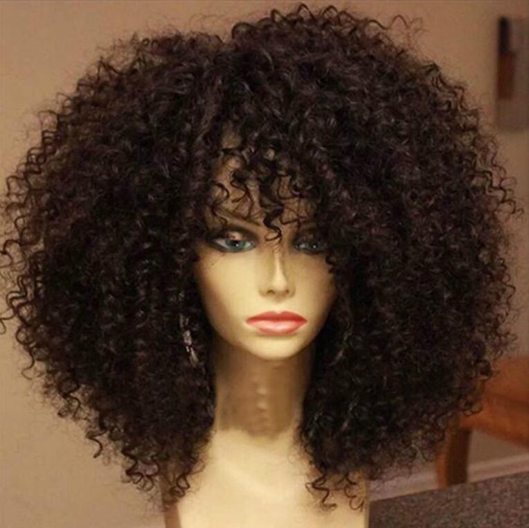 Curly Afro-black Volume Puffy Explosion Solid Color