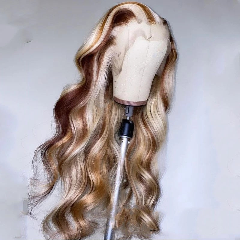 Coool Hair Brown Blonde mix Colored Human Hair WigNabea Uty