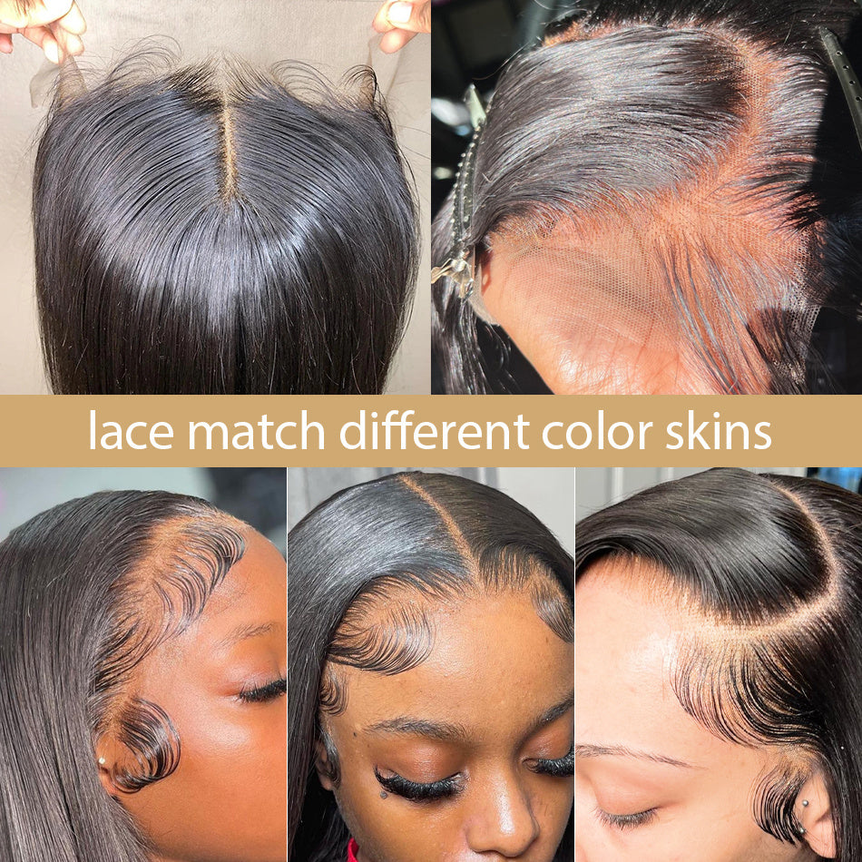 Coool Short Bob Wig Straight 13x4 Transparent Lace Frontal Human