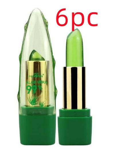 Natural Aloe Vera Gel Color Changing Lipstick Gloss  Moisturizer Anti-drying Desalination Fine-grain Lip Blam Care