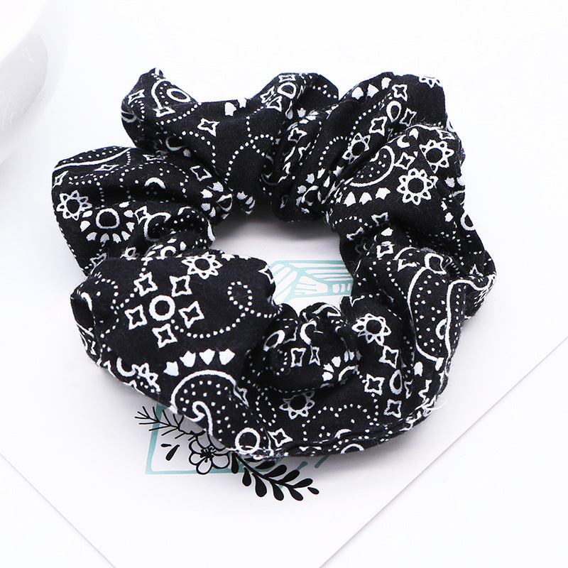 Large Intestine Hair Tie Foreign Trade Cashew Flower Ponytail Hair Tie